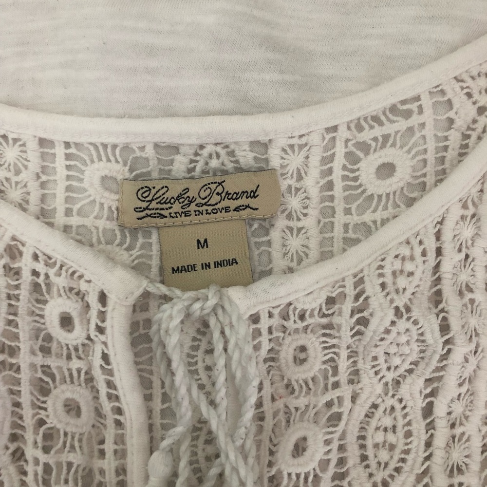 Lucky brand fringe tassels crochet tank top - Picture 6 of 6